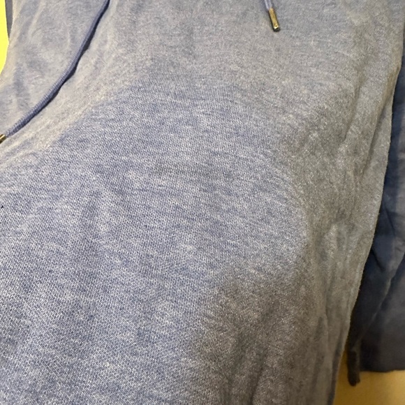 Mizzen Main Light Blue Heather Fairway Hooded Henley Performance Stretch‎ Large - Picture 3 of 6